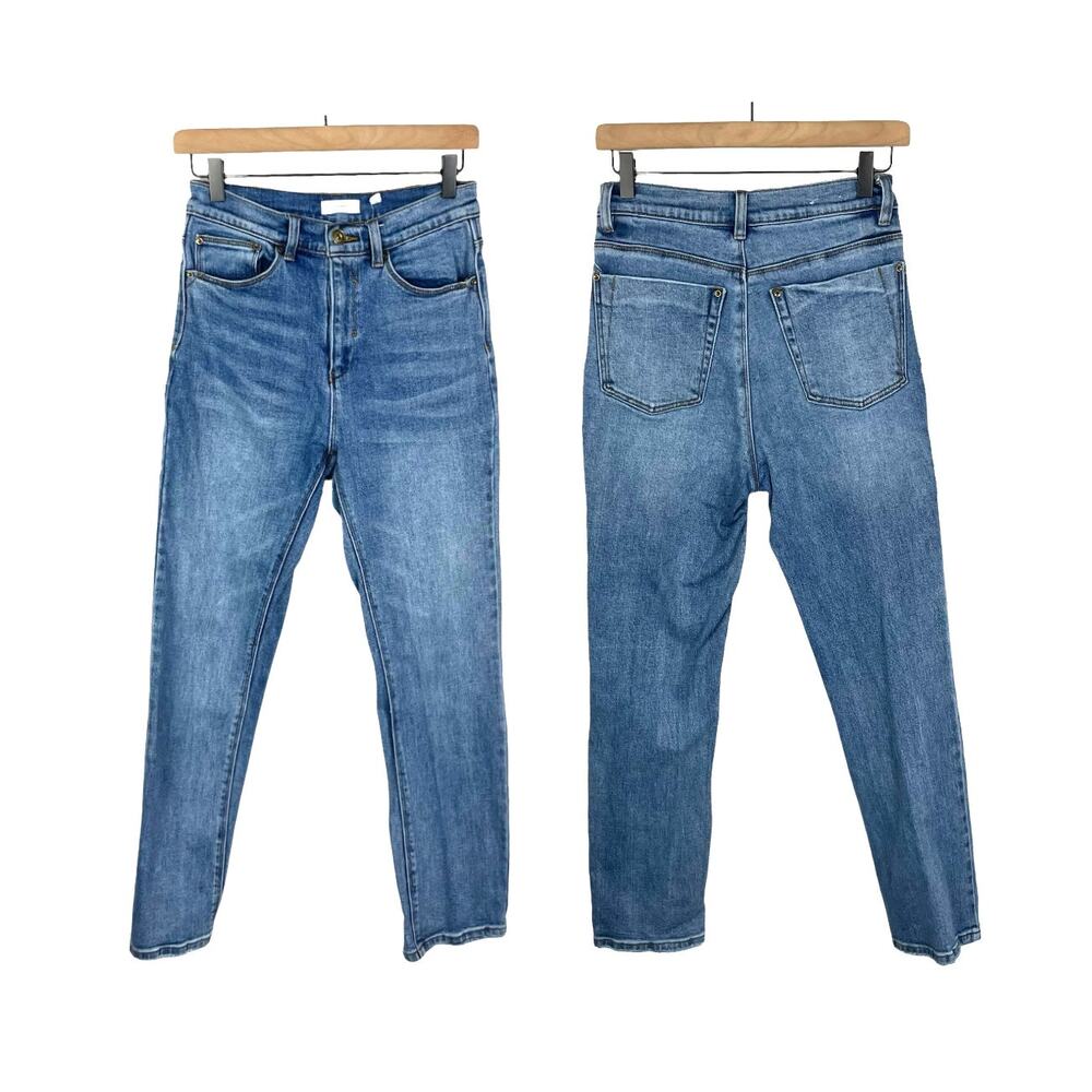 A loves A Size 27 Medium Wash High Rise Straight Leg Cotton Denim Casual Jeans